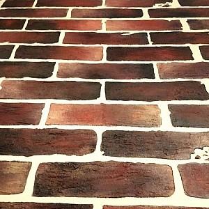 Трафарет - Кирпичи - Фотография интерьере 9